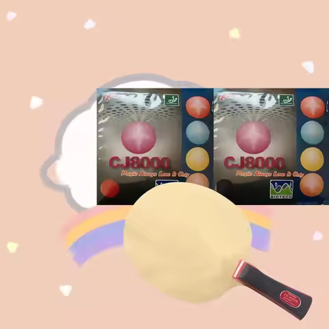 Pro Table Tennis PingPong Combo Racket Sanwei FEXTRA 7 Blade with 2x CJ8000 BIOTECH H36-38 Rubbers L