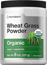 Wheatgrass Powder | 8oz | Vegan, Raw, Non GMO &amp; Gluten Free Wheat Grass Superfood Powder | by Horbaach