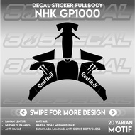 Sticker Decal Helm NHK GP1000 Motif redbull blsck | DECAL HELM | DECAL HELM FULL BODY