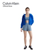 CALVIN KLEIN กางเกงออกกำลังกายขาสั้นผู้หญิง High-Rise Shorts รุ่น 4WS4S819 420 - สีCERAMIC BLUE