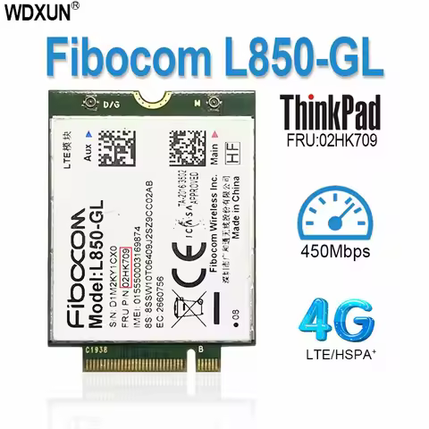 Fibocom L850-GL M.2 Card 4G LTE CAT9 Wireless Module For Lenovo Thinkpad X1 Carbon 7th 8th 02HK709