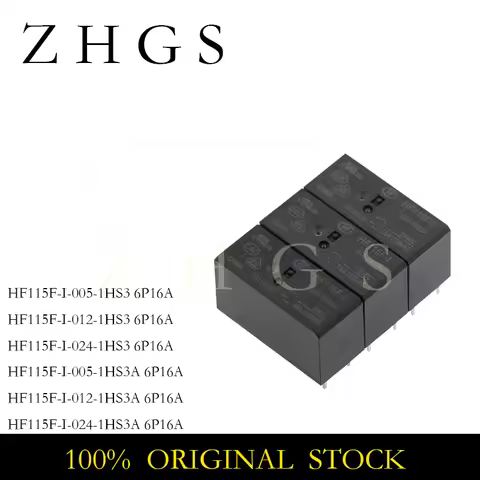 5PCS JQX-115F-I-005-1HS3 HF115F-I-005-1HS3A JQX HF115F I 005 012 024 1HS3 1HS3A 5V 12V 24V 6PIN 16A 