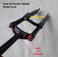 Kualitas Terjamin Fork Sepeda Mtb 26 Pacific Xrace Suspensi Lock