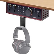 Metal Under Desk Mount for Focusrite Scarlett 2i2 4rd Gen with Adjustable Headphone Hanger Stand, Me