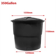 350 Gallon MF Round Water Tank C/W Cover HDPE water tank Poly tank tangki air hitam