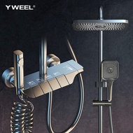 一卫（yweel）淋浴花洒套装卫浴室花酒喷头全套增压沐浴器淋雨器家用花洒三件套 控温花洒【热水器