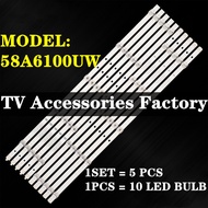 HISENSE 58A6100UW 58" LED TV BACKLIGHT(LAMP TV) HISENSE 58 INCH LED TV 58A6100