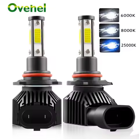 OVEHEL 2pcs 360 Degree LED 140000LM H7 H11 LED Bulb H1 H4 H8 H9 9005 HB3 9006 HB4 Auto Car Headlight
