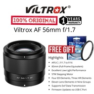 VILTROX AF 56MM F/1.7 LENS FOR SONY E/NIKON Z/FUJIFILM X (1 YEARS WARRANTY) VILTROX 56MM F/1.7 LENS 