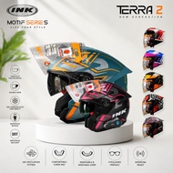INK TERRA 2 DOUBLE VISOR MOTIF FREE 3D SPOILER - INK terra2 Helmet with SNI Motif Original