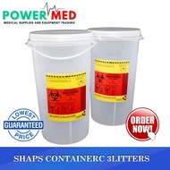 SHARPS CONTAINER 3 LETTERS PER PIECE (INDOPLAS BRAND)