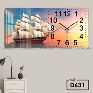 Đồng Hồ Treo Tường "THUẬN BUỒM XUÔI GIÓ" Tráng Gương In UV 5D Cao Cấp