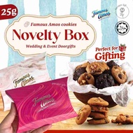 (4box) Famous Amos Novelty Box 25g Fresh Cookies - Wedding Corporate Event Doorgift Gift Halal Nikah