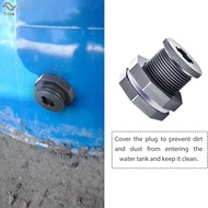 T-One 3/4 Inch Bulkhead Fitting with Plugs Thick Seal PVC Water Tank Connector for Rain Barrels Wate