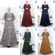 X☎Yy Gamis Dress Diana Denim Melar Jumbo Realpict Original -Grey Abu