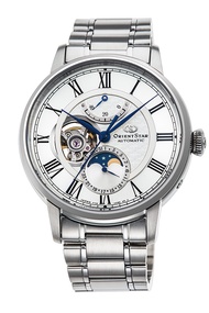 ORIENT STAR Moonphase Mechanical Classic Watch (White) - (RE-AM0005S)