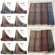 Bahan Kain Armani Silk Ecoprint brown Premium mewah / armany silk abstrak / kain silk meteran / baha