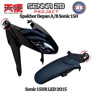 Win Front Mudguard Sonic 150 R Led Part A And B 2015 K56 Black Color Mudguard