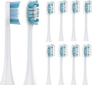 Replacement Toothbrush Heads for Philips Sonicare Click-on Toothbrushes：10 Pack Soft Replacement Electric Brush Head Compatible with Phillips Sonicare Plaque Control Snap-on
