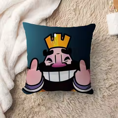 Double Sided Clash Royale Game Personalized Pillow Case, Custom Text Picture Decor for Gaming Room S