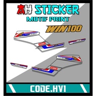 Striping Sticker Honda WIN 100 win100 simple Motif WIN 100 Hv1