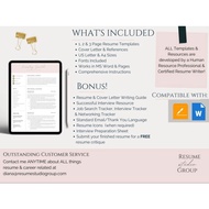 Creative Resume Template for Word + Free Cover Letter + Social Icons | Modern CV Template | Professi