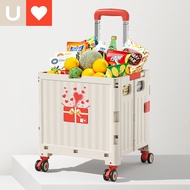 [in stock] Younai travel essential foldable shopping cart, home grocery cart, elderly grocery shoppi