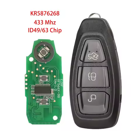 Jingyuqin New Smart Keyless Car Key 433Mhz ID49-PCF7953/4D63 For Ford Focus Mondeo Fiesta C-Max Kuga