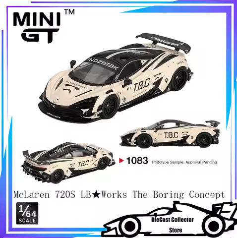 MINI GT 1:64 McLaren 720S LBWorks The Boring Concept Alloy Car Model Children Gift
