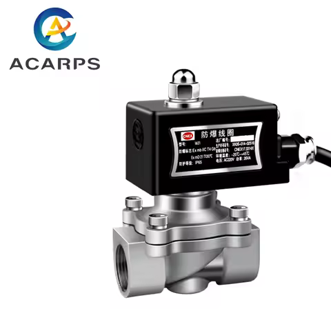 3/4" Stainless Steel Normally Closed Explosion Proof Solenoid Valve Water Valve Chemical Coal Mine N