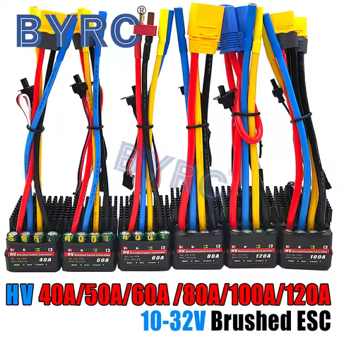 40/50/60/80/100/120A HV Brushed ESC support 10v-32v 12V 24v 6S Electronic Speed Controller for DIY R
