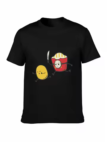 Jason Vorhees Fast Food T Shirt Unisex Funny Cotton Halloween Mcdonalds New