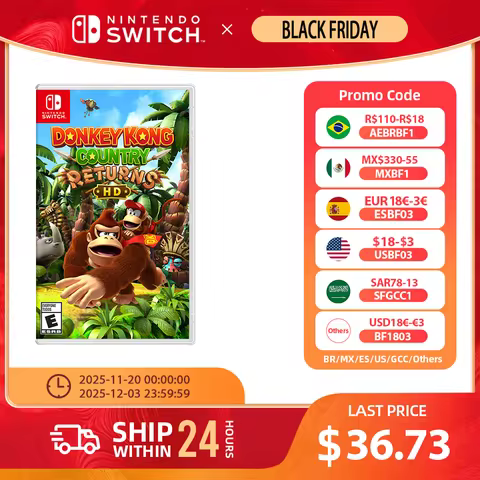 Donkey Kong Country Returns HD - Nintendo Switch Game 100% Original Nintendo Switch Game Card for Ni