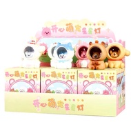 กล่องสุ่มArt toy Happy Pet Surprise Box ของใหม่ แท้100% ยกbox ตุ๊กตาโมเดลสัตว์ชุดอวกาศ (1กล่องมี6ช