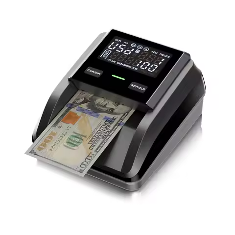 AL-139 Counterfeit Bill Detector with 2.8" Digital Screen, Total Value & Add Function, 4-Way Orienta