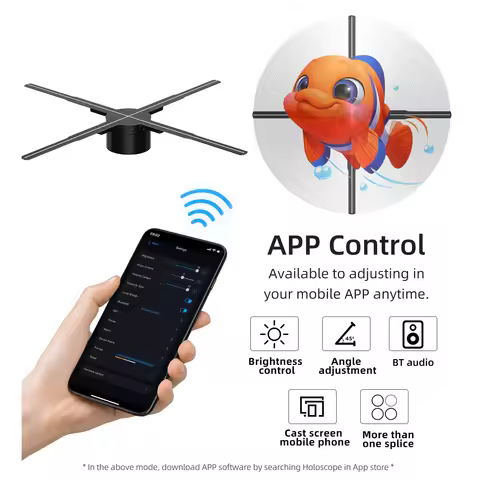 P50 3D Hologram Projector Advertising Display Player 3D Naked Eye 2K 2000*1152 Video Fan with 576pcs