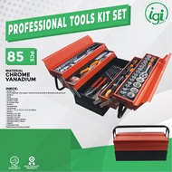 TOOL BOX 85 PCS AUTOMOTIVE WORKSHOP KEY RATCHET SHOCK SOCKET