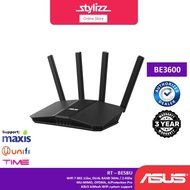 ASUS RT - BE58U ROUTER - DUAL-BAND WIFI 7 (802.11BE), SMART AiMESH EXTENDABLE, 3600Mbps, 2.5G PORT, 