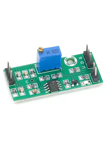 LM393 Voltage Comparator Module Signal Waveform Adjustable High Low Level/Load Drive Dual Channel 4.