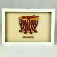 Rebana Ubi Single / Frame Kraftangan / 2D Art Design / Handmade Kraftangan / Traditional Custom / Sijil Engrave Custom