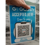 LAMINATED SIGNAGES A4/5R size Gcash qr, Gcash load, Gcash in/out, Gcash charge, Gcash Maya accepted