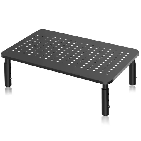 Monitor Stand, Monitor Riser 3 Height Adjustable, Laptop Stand Desk With Metal Vented Platform