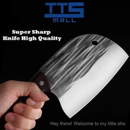 (TTS MALL) Pisau Lapah Daging Super Tajam Kualiti Tinggi Baja Tahan Karat 25cm untuk Dapur & Penggun