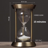 Retro Metal Hourglass Sand Timer Metal Hourglass Sand Timer Glass Timer Sand Glass One Hour Glass Vi