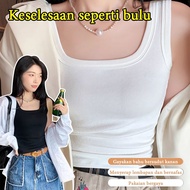 Women's Sleeveless Crossover Tank Top - Midriff-Baring Cotton Design