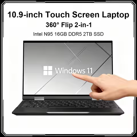 2-in-1 Touch Screen Tablet Laptop 10.9-inch 360° Flip Notebook Intel N95 16GB DDR5 2TB SSD HD Camera
