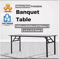 MD SINAR 2x4 ft 3V  Foldable Wood Top Banquet Table/ Folding Banquet Table / Meja Banquet