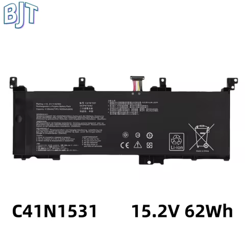 15.2V 62Wh C41N1531 Laptop Battery For ASUS ROG Strix GL502VSK GL502VS GL502VY GL502VY-DS71 GL502VY-
