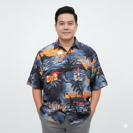 KEMEJA Jumbo Men's Beach Shirt Hawaiian Large size/ Aloha/ Bahamas/ Hawaiian Shirt
