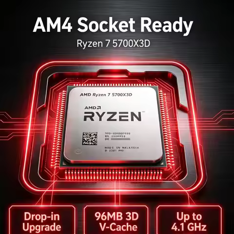AMD Ryzen 7 5700X3D 105W 8 Cores 16 Threads Base 3GHz Boost 4.1GHz For X570 B550 Game Streaming Desk